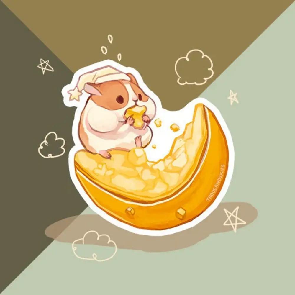 Stickers, Art & School, Thousand Skies, Vinyl, Transparent, Moon Maker Hamster, 837050